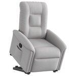 vidaXL Fauteuil inclinable gris nuage tissu