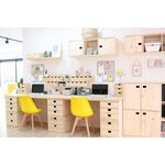 Cube de rangement en pin massif dinamic 3 tiroirs