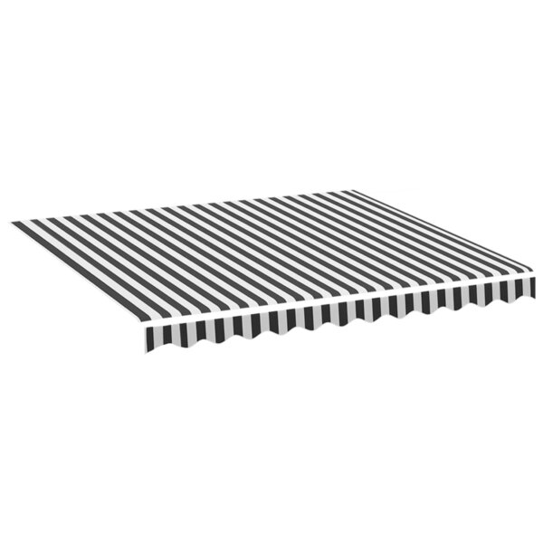 vidaXL Tissu de remplacement pour auvent Anthracite et blanc 3x2 5 m