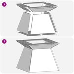 vidaXL brasero 60x60x50 cm acier patiné