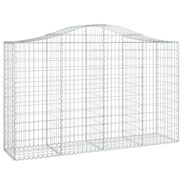 vidaXL Panier de gabions arqué 200x50x120/140 cm Fer galvanisé