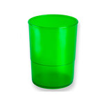 Pot a crayons q-connect plastique hauteur mm diametre mm coloris vert translucide