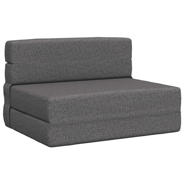 vidaXL Canapé-lit pliable Gris clair 100 x 80 x 60 cm Tissu