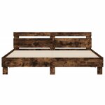 vidaXL Cadre de lit sans matelas chêne fumé 200x200 cm