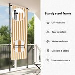 vidaXL Store roulant d'extérieur orange et blanc 100x270cm tissu acier