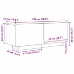 vidaXL Table de chevet Chêne noir cm Bois d'ingénierie