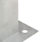vidaXL Ancres de poteau 4 Pièces Métal galvanisé 91 mm