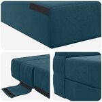 vidaXL Canapé-lit pliable Bleu 70 x 72 x 60 cm Tissu