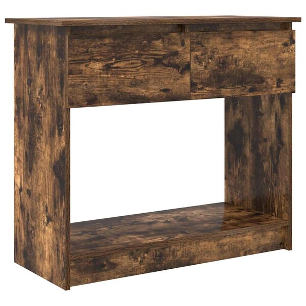 vidaXL Table console avec tiroirs chêne fumé 85 5x38 5x74 5 cm