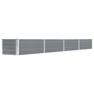 vidaXL Lit surélevé de jardin Acier galvanisé 320x40x45 cm Gris
