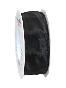 Ruban de soie acetat laitonné lyon 25-m-rouleau 40 mm noir