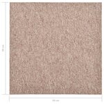 vidaXL Dalles de tapis de sol 20 Pièces 5 m² 50x50 cm Beige