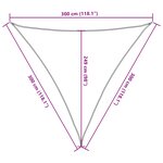 vidaXL Voile d'ombrage gris clair 3x3x3 m 100  polyester oxford