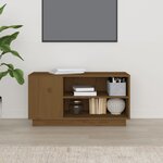 vidaXL Meuble TV Marron miel 80x35x40 5 cm Bois de pin massif