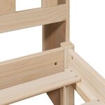 vidaXL Lit bibliothèque sans matelas 135x190 cm bois de pin massif