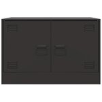 vidaXL Meubles TV 2 Pièces noir 67x39x44 cm acier