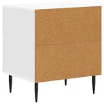 vidaXL Cabinet de chevet 2 Pièces Blanc brillant 43 x 34 5 x 47 5 cm