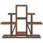 vidaXL Support à fleurs 110x25x96 cm bois massif de sapin