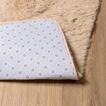 vidaXL Tapis Shaggy à poils longs NAVARRA beige 200x200 cm polyester