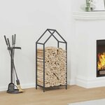 vidaXL Portant de bois chauffage anthracite 40x25x90 cm