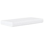 vidaXL Lit avec matelas Hvar bleu 90x190 cm tissu