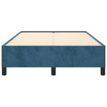 vidaXL Cadre de lit sans matelas bleu foncé 120x190 cm velours