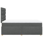 vidaXL Sommier à lattes de lit avec matelas Gris foncé 120x200cm Tissu