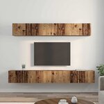 vidaXL Ensemble meuble TV 5 Pièces Bois Ancien Bois d'ingénierie