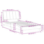 vidaXL Lit avec matelas gris clair 100x200 cm velours