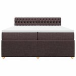 vidaXL Sommier à lattes de lit avec matelas Marron foncé 200x200 cm