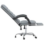 Fauteuil de bureau massage inclinable de bureau informatique étude clair tissu gris 02_0025386