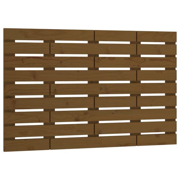 vidaXL Tête de lit murale Marron miel 106x3x63 cm Bois massif de pin