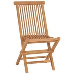 vidaXL Ensemble de salle à manger pour jardin Marron Teck massif