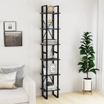 vidaXL Armoire haute Gris 40x30x210 cm Bois de pin solide