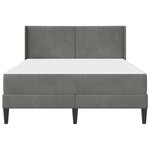 vidaXL Cadre de lit avec matelas Gris foncé 140 x 190 cm Velours