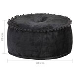 vidaXL Pouf Rond Velours 40x20 cm Anthracite