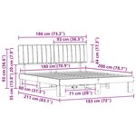 vidaXL Cadre de lit avec tête de lit rembourrée Gris foncé