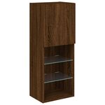 vidaXL Meuble TV avec lumières LED chêne marron 40 5x30x102 cm