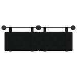 vidaXL Tête de lit suspendue Noir Velours
