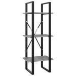 vidaXL Bibliothèque à 5 niveaux Gris béton 40x30x175cm Bois ingénierie