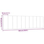vidaXL Coussin de tête de lit noir 180 cm tissu