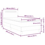 vidaXL Cadre de lit avec matelas Blanc 100 x 200 cm Faux cuir