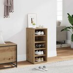 vidaXL Armoire à chaussures chêne artisanal bois d'ingénierie