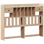vidaXL Lit bibliothèque sans matelas 160x200 cm bois massif de pin