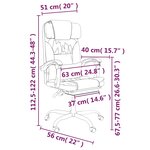 vidaXL Fauteuil inclinable de bureau Gris Similicuir