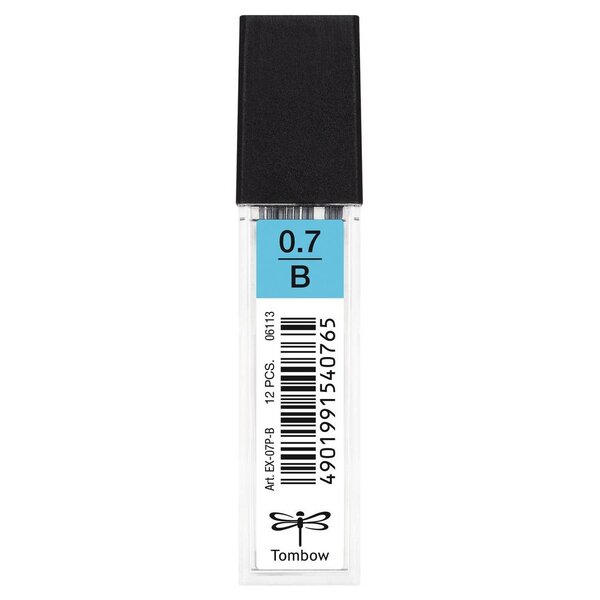 Etui de 12 Mine pour porte-mine pointe calibrée 0 7 mm dureté B TOMBOW