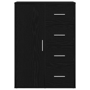 vidaXL Buffet avec tiroir Chêne noir 60 x 31 x 84 cm Bois d'ingénierie