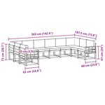 vidaXL Ensemble de canapés d'extérieur 10 Pièces Blanc et crème