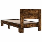 vidaXL Cadre de lit sans matelas chêne fumé 90x200 cm