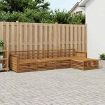 vidaXL Ensemble de canapés d'extérieur 5 pc Naturel